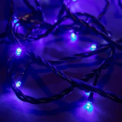 Guirlande lumineuse LED à lumière fixe bleu sur secteur - 20 m