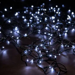 Guirlande lumineuse LED à lumière animée blanc sur secteur - 25 m