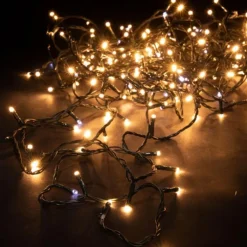 Guirlande lumineuse LED à lumière fixe blanc chaud sur secteur - 16 m