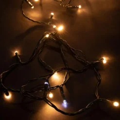 Guirlande lumineuse LED à lumière fixe blanc chaud sur secteur - 16 m