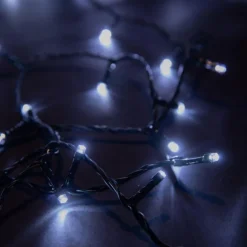 Guirlande lumineuse LED à lumière animée blanc sur secteur - 16 m