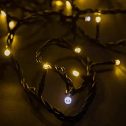 Guirlande lumineuse LED à lumière fixe blanc chaud sur secteur - 20 m
