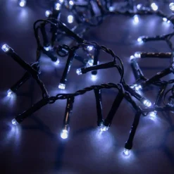 Guirlande lumineuse LED à lumière animée blanc froid sur secteur - 11 m