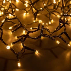 Guirlande lumineuse LED à lumière animée blanc orangé sur secteur - 11 m