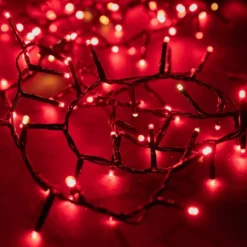 Guirlande lumineuse LED à lumière fixe rouge sur secteur Flasher light - 9 m