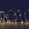 Guirlande lumineuse micro LED à piles coloris blanc chaud - 6 m
