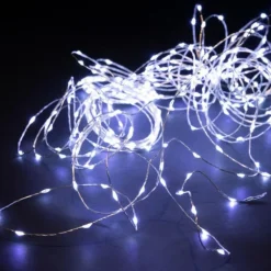 Guirlande lumineuse micro LED à lumière fixe blanc pur sur secteur - 15 m