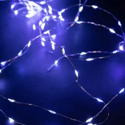 Guirlande lumineuse micro LED à lumière animée blanc froid et bleu sur secteur - 7,5 m