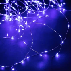 Guirlande lumineuse micro LED à lumière animée bleu sur secteur - 7,5 m