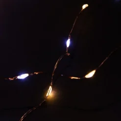 Guirlande lumineuse micro LED à lumière animée blanc chaud sur secteur - 39 cm