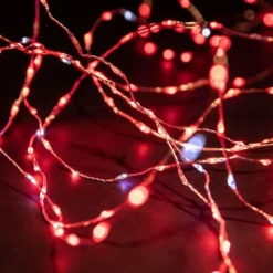 Guirlande lumineuse micro LED à lumière fixe rouge - 9 m