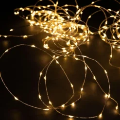 Guirlande lumineuse micro LED à lumière fixe blanc chaud sur secteur - 15 m