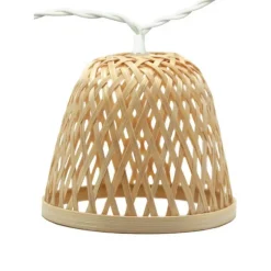 Guirlande lumineuse solaire en rotin naturel à LED blanc chaud Chill - 3,80 m