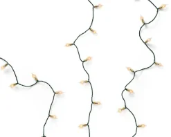 Guirlande lumineuse vintage 180 LED blanc orangé sur câble vert - 17,9 m