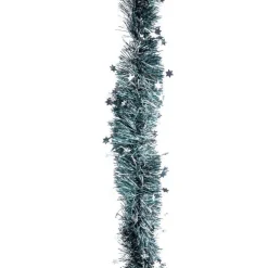 Guirlande scintillante en plastique avec étoiles bleue - L 200 x l 11 cm