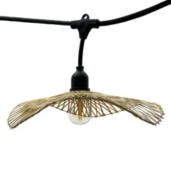 Guirlande Serenity avec 7 ampoules E27 coloris marron effet blanc chaud - 6 m