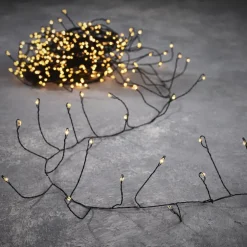 Guirlande snake light animée 240 micro-LED blanc orangé - 6 m