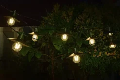 Guirlande solaire Vivo coloris noir effet blanc froid en plastique et verre Smartgarden - 5,6 m