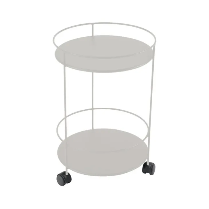 Guéridon Guinguette coloris gris en acier Fermob - Ø 40 x 61 cm