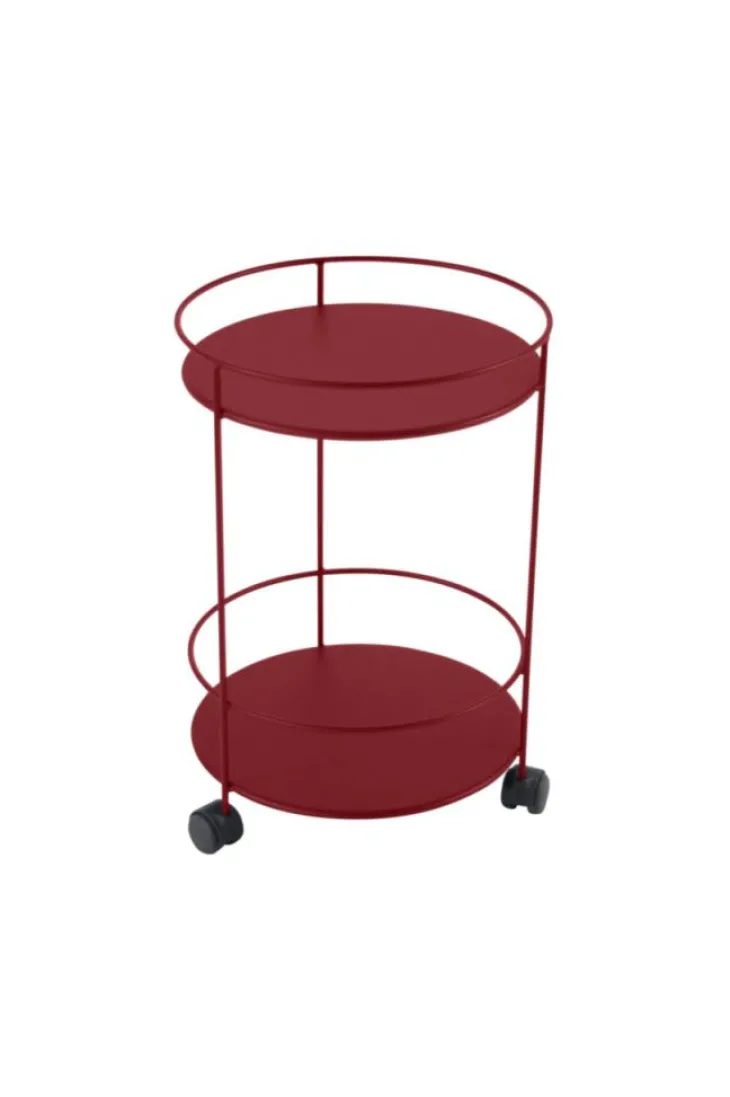 Guéridon Guinguette coloris rouge en acier Fermob - Ø 40 x 61 cm