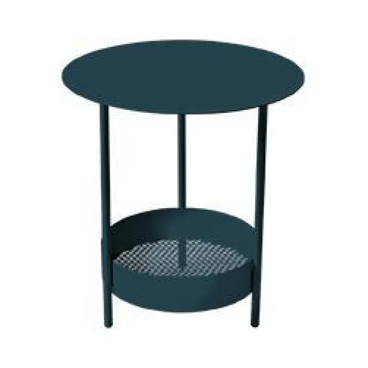 Guéridon Salsa coloris bleu en acier Fermob - Ø 50 cm x 50 cm