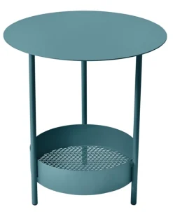 Guéridon Salsa coloris gris en acier Fermob - Ø 50 x 50 cm