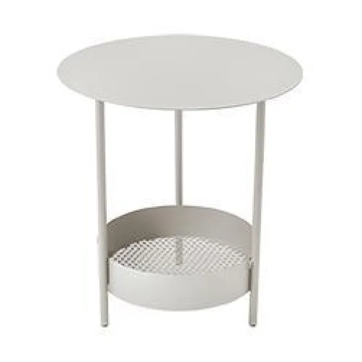 Guéridon Salsa coloris gris en acier Fermob - Ø 50 x 50 cm