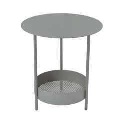 Guéridon Salsa coloris gris en acier Fermob - Ø 50 x 50 cm
