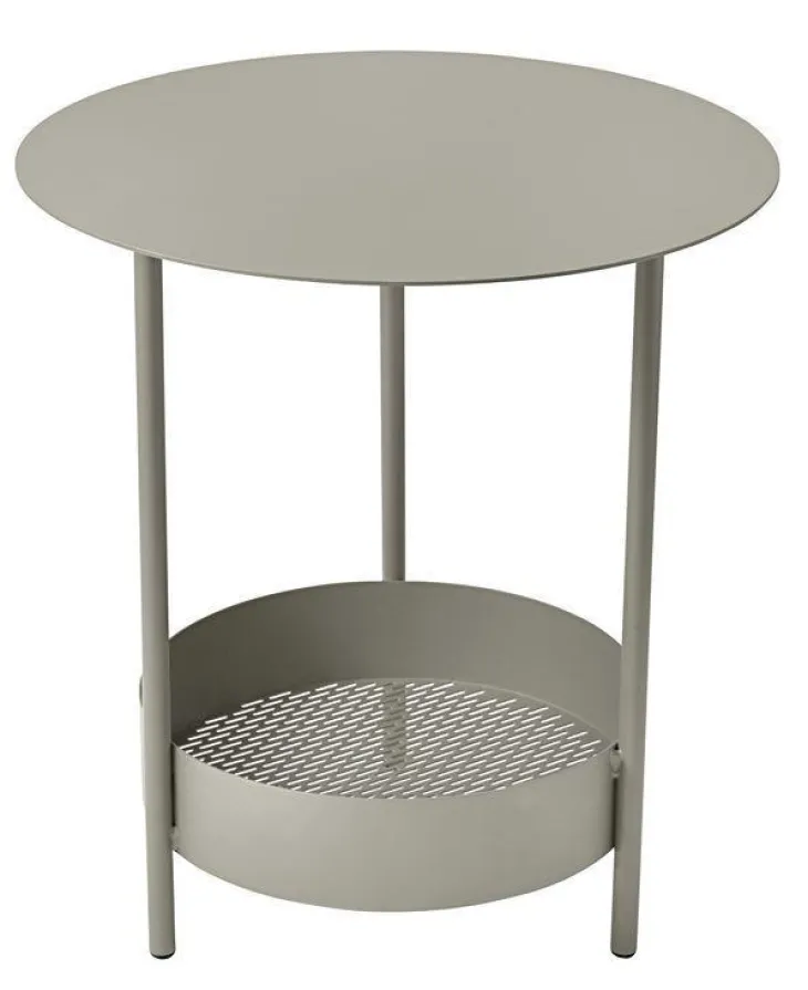 Guéridon Salsa coloris orange en acier Fermob - Ø 50 x 50 cm