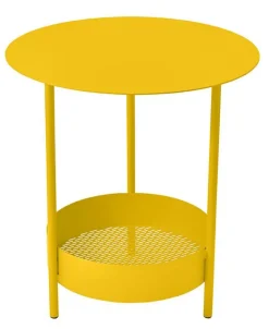 Guéridon Salsa coloris orange en acier Fermob - Ø 50 x 50 cm