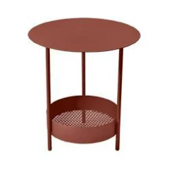 Guéridon Salsa coloris rouge en acier Fermob - Ø 50 x 50 cm