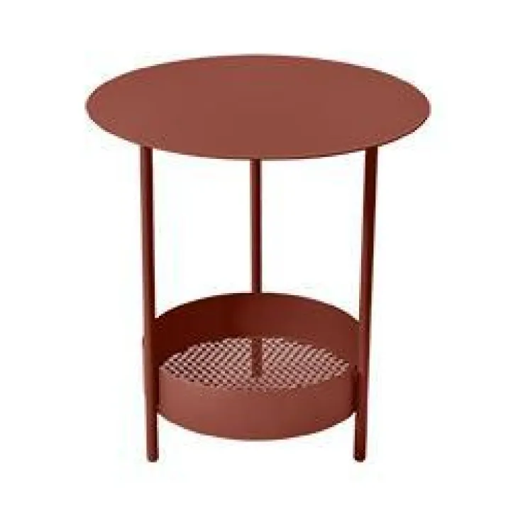 Guéridon Salsa coloris rouge en acier Fermob - Ø 50 x 50 cm