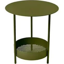 Guéridon Salsa coloris vert en acier Fermob - Ø 50 x 50 cm