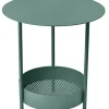 Guéridon Salsa coloris vert en acier - Ø 50 cm x 50 cm