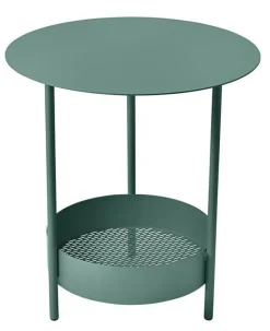 Guéridon Salsa coloris vert en acier - Ø 50 cm x 50 cm