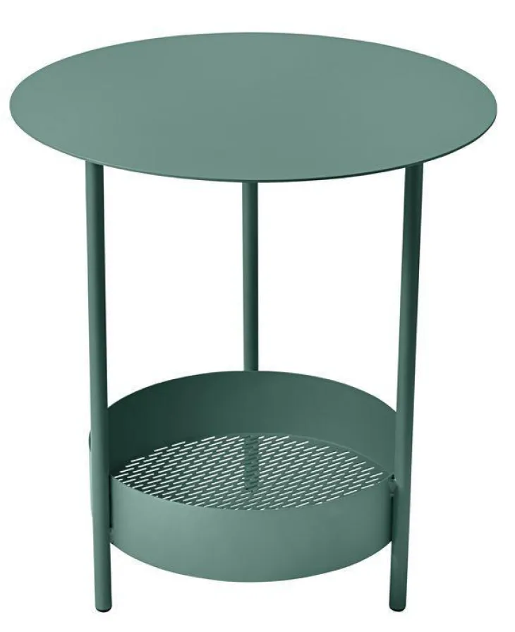 Guéridon Salsa coloris vert en acier - Ø 50 cm x 50 cm