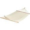 Hamac à barre double en polypropylène écru Jobek Komplice - 300 x 125 cm