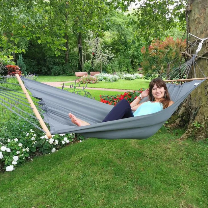 Hamac coloris anthracite certifié FSC® Jobek Hamac Kolor - 300 x 100 cm