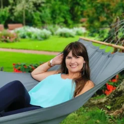 Hamac coloris anthracite certifié FSC® Jobek Hamac Kolor - 300 x 100 cm