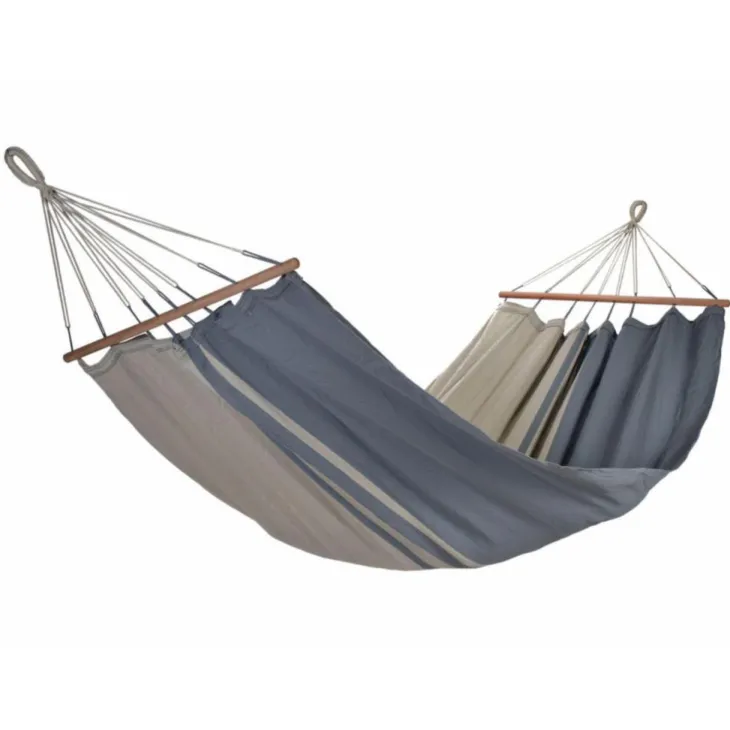 Hamac coloris anthracite taupe certifié FSC® Jobek Hamac GraphiK - 300 x 140 cm