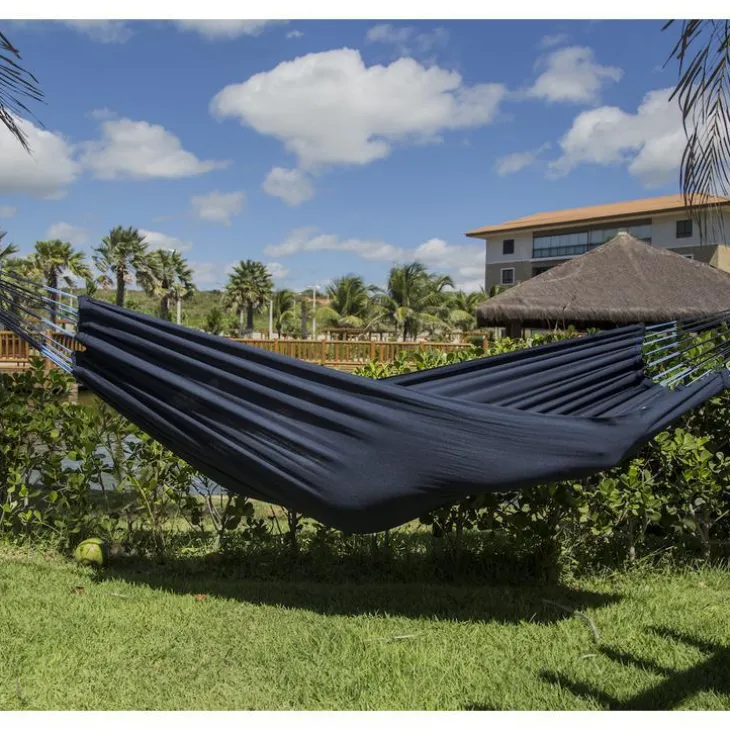 Hamac coloris bleu marine en polypropylène Jobek Hamac Kocon - 340 x 140 cm