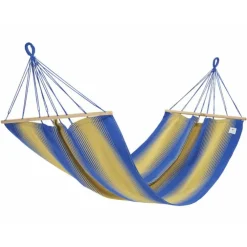 Hamac coloris bleu or certifié FSC® Jobek Hamacs - 300 x 100 cm