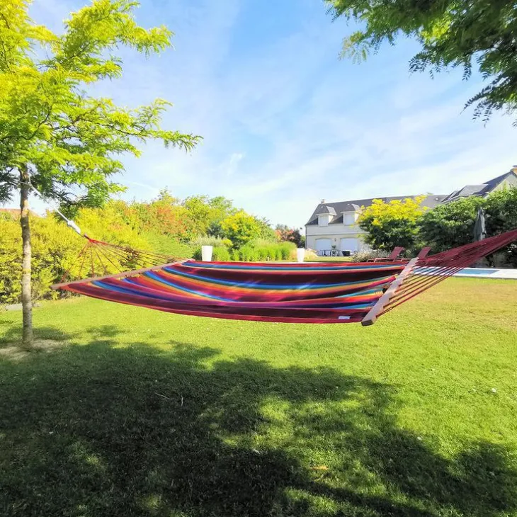 Hamac coloris multicolore Fortaleza certifié FSC® Hamac Kouple - 350 x 140 cm