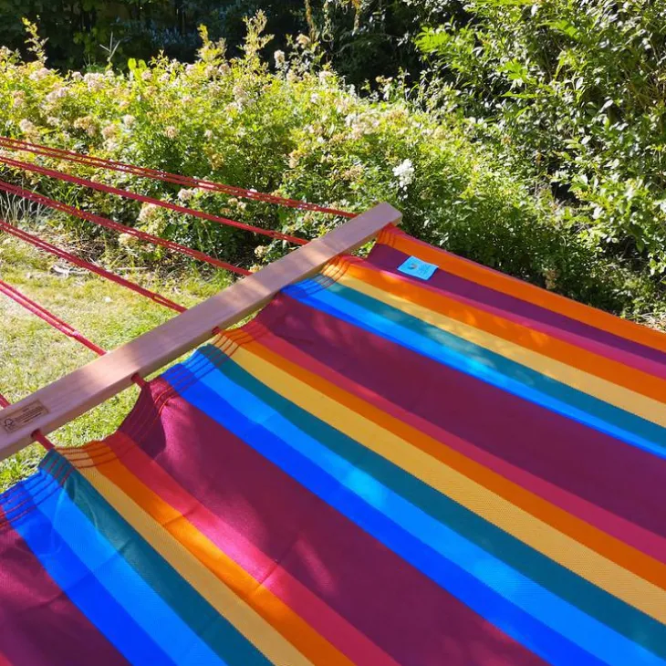 Hamac coloris multicolore Fortaleza certifié FSC® Hamac Kouple - 350 x 140 cm
