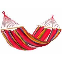 Hamac coloris multicolore Ara Macao en polypropylène Jobek Hamac GraphiK - 300 x 140 cm