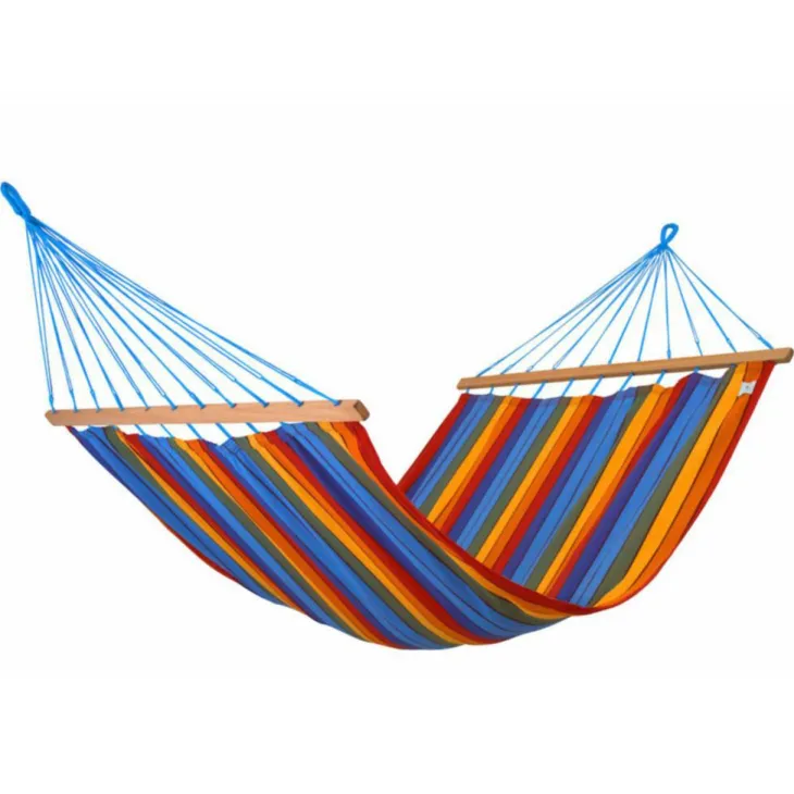 Hamac coloris multicolore certifié FSC® Jobek Hamac Kouple - 350 x 140 cm