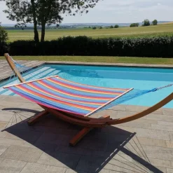 Hamac coloris multicolore certifié FSC® Jobek Hamac Kouple - 350 x 140 cm