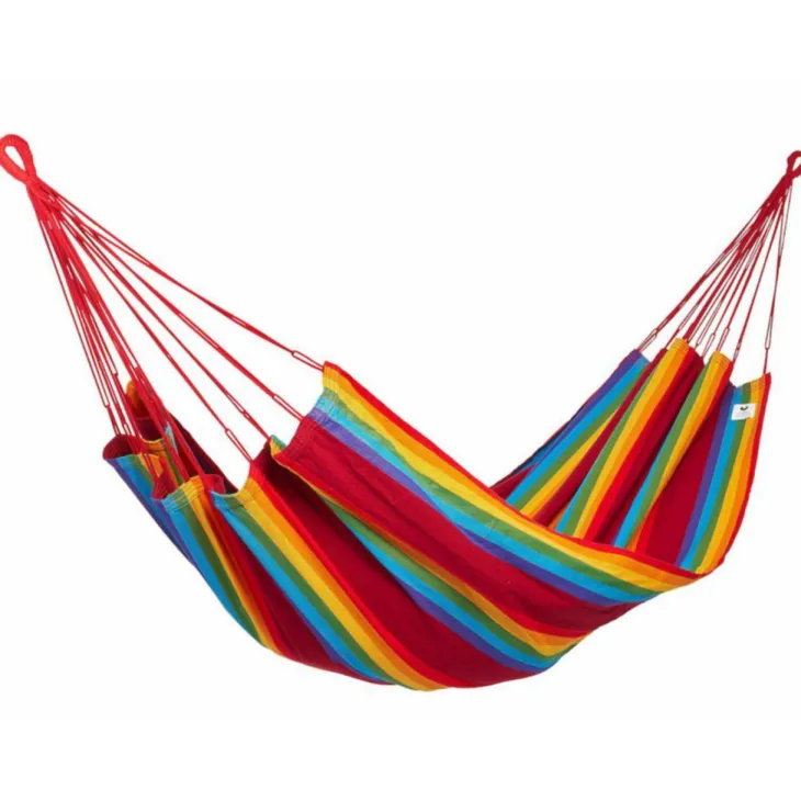 Hamac coloris multicolore Fortaleza en polypropylène Jobek Hamac Kocon - 340 x 140 cm