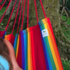 Hamac coloris multicolore Fortaleza en polypropylène Jobek Hamac Kocon - 340 x 140 cm