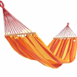 Hamac coloris rouge jaune orange certifié FSC® Jobek Hamac Graphik - 300 x 140 cm